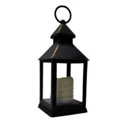 Premier Decorations Limited Black / Copper Rustic Christmas Candle Lantern Vintage Battery Operated With Timer 24Cm - thumbnail 2