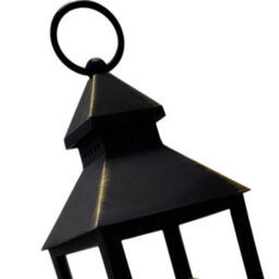 Premier Decorations Limited Black / Copper Rustic Christmas Candle Lantern Vintage Battery Operated With Timer 24Cm - thumbnail 3
