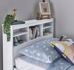 Save On Goods UK 3Ft Single White,wood,guest Bed Trundle Frame,bed Underneath,overnighter. Roll Out Under Bed Twin Bed With Drawer Storage - thumbnail 2