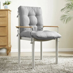 Light Grey Premium Sun Lounger Cushion Bench Chair Pad Garden Recliner Water-Resistant S - thumbnail 3
