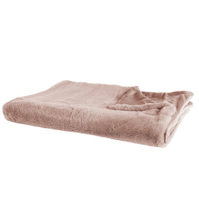 Beliani Blanket Chaab 150 X 200 Cm Pink - image 1