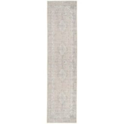 Loomed Distressed Natural Beige Persian Style Washable Non Slip Runner Rug 60X240Cm - thumbnail 1