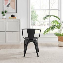 Furniturebox Uk 6X Milan Black Hatched Faux Leather Dining Chairs Black Legs - thumbnail 6