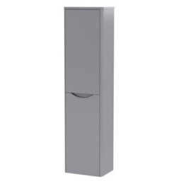 Dezine Thames 350mm Satin Grey Tall Storage Unit - thumbnail 1