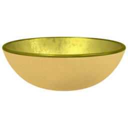 Berkfield Modern Basin Tempered Glass 35X12 Cm Gold - thumbnail 1