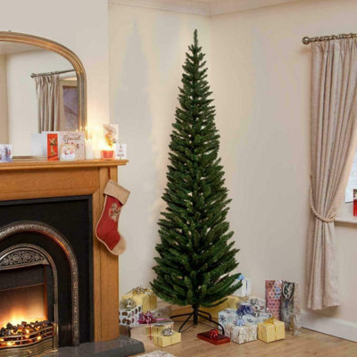 Slim Christmas Tree Pencil Green 7Ft With Storage Box - image 1