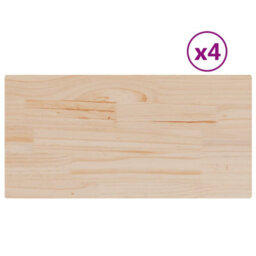 Walplus Table Tops 4 Pcs 90X45X2.5 Cm Rectangular Solid Wood Pine - thumbnail 2