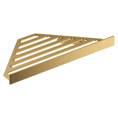 Hansgrohe Addstoris Wall Mounted Corner Basket, Gold Matt Finish, Metal, 305mm - image 1