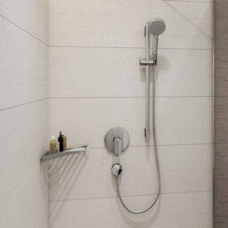 Hansgrohe Addstoris Wall Mounted Corner Basket, Gold Matt Finish, Metal, 305mm - thumbnail 6