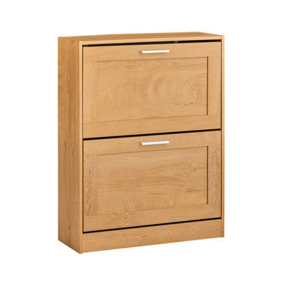 Sobuy Fsr137-N, Shoe Cabinet Shoe Rack Shoe Storage Cupboard Organizer Unit, Wood Veneer,w59.5Xd23Xh79.5 - image 1