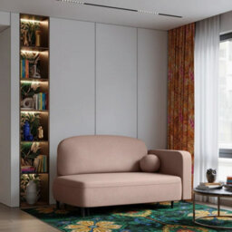 Solo Sofa Bed With Sleeping Function And Bedding Storage Foam Wavy Springs Wooden Metal Legs 162X93X97 Cm Beige Right - thumbnail 1
