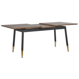 Beliani Extending Dining Table California Dark Brown 160/200 Cm 90 Cm - thumbnail 5