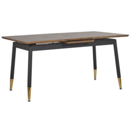 Beliani Extending Dining Table California Dark Brown 160/200 Cm 90 Cm - thumbnail 4