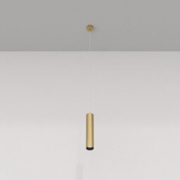 Luminosa Lighting Luminosa Maytoni Focus Slim Pendant Ceiling Light Matt Gold Gu10 - thumbnail 1