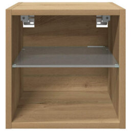 Walplus Tv Wall Cabinet With Led Lights Artisan Oak 30X28.5X30 Cm - thumbnail 8