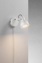 Nordlux Aslak Metal Wall Light Adjustable Head White,plug In Or Mains - thumbnail 3