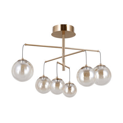 Luminosa Lighting Luminosa Velada Globe Ceiling Light Gold 3000K Warm White 6Xled - image 1
