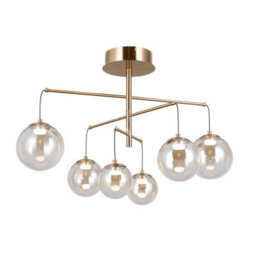Luminosa Lighting Luminosa Velada Globe Ceiling Light Gold 3000K Warm White 6Xled - thumbnail 2