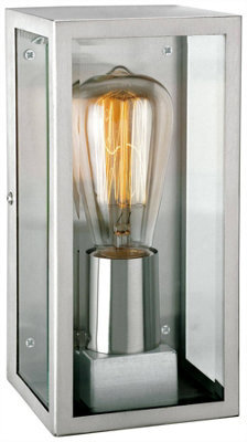 Luminosa Lighting Luminosa Dallas 1 Light Outdoor Wall Light Stainless Steel Ip44, E27