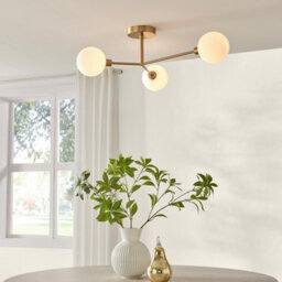 Furniturebox Uk Martha 3 Frosted Glass Globes Ceiling Light - thumbnail 1