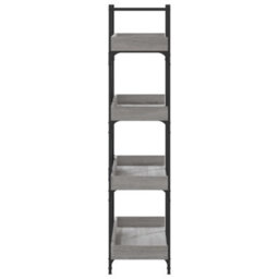 Berkfield Bookcase 4-Tier Grey Sonoma 100X33X145.5 Cm Engineered Wood - thumbnail 5