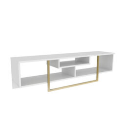 Decorotika Astona Tv Stand Tv Unit For Tvs Up To 65 Inch White And Gold - thumbnail 6