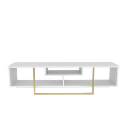 Decorotika Astona Tv Stand Tv Unit For Tvs Up To 65 Inch White And Gold - thumbnail 5