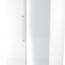 Pisa Ready Assembled White Tall Double Wardrobe With Built-In Lighting With 1 Mirror Door (H)1960mm (W)738mm (D)521mm - thumbnail 3
