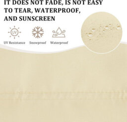 Garden Swing Seat Cover For Two And Three People, Waterproof Thick (600D) - 138 X 50 Cm, Beige. - thumbnail 5