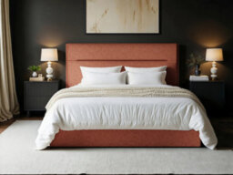 Solace+Co Nela Ottoman Double Bed Burnt Orange - thumbnail 2