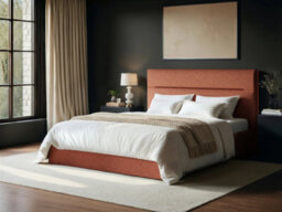 Solace+Co Nela Ottoman Double Bed Burnt Orange - thumbnail 1