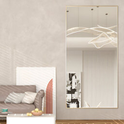 Cassilando Gold Full Length Mirror/standing Wall Mirror 180 X 80 Cm Aluminum Frame Leaning Or Hanging Full For Bedroom Living Room - thumbnail 6