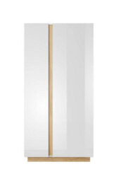 Arte Arco Contemporary 2 Hinged Door Wardrobe 5 Shelves 1 Rail White Gloss (H)1940mm (W)970mm (D)540mm - thumbnail 3