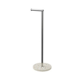 GoodHome Elland Matt Brushed Terrazzo Effect Freestanding Toilet Roll Holder Stand (H)690mm (W)215mm - thumbnail 1