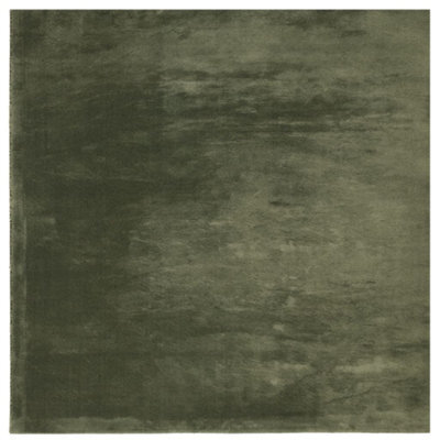 Berkfield Modern Rug Huarte Short Pile Soft And Washable Forest Green 120X120 Cm