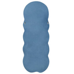 Beliani Wall Mirror Lacs 57 Cm 160 Cm Velvet Blue - thumbnail 4