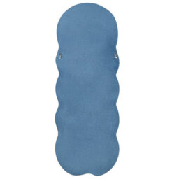 Beliani Wall Mirror Lacs 57 Cm 160 Cm Velvet Blue - thumbnail 6