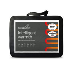 Snuggledown Intelligent Warmth Electric Blanket 9 Heat-Settings Luxury Heated 100% Cotton Cover Auto Timer Washable