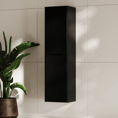 Bathroom City Zentro Tall Boy.colour:black,size:400 X 1525 X 340mm