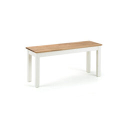 Julian Bowen Coxmoor 2 Seater Bench - Ivory & Oak - thumbnail 6