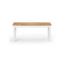 Julian Bowen Coxmoor 2 Seater Bench - Ivory & Oak - thumbnail 7