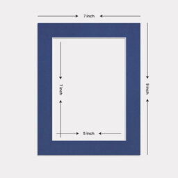 Ak Frames 9X7 Blue Picture Mounts To Fit 7X5 Aperture Size - Mount Board Only (No Frame Included) - thumbnail 3