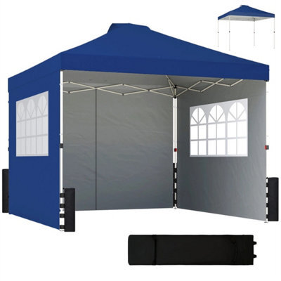Pop Up Gazebo Waterproof Height Adjustable 3 X 3 (M) Dark Blue - image 1