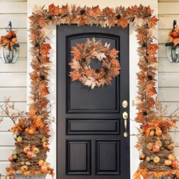 Amorly 6 Ft Lighted Fall Garland, Artificial Thanksgiving Autumn Mantel Decor With 30 Warm Led Lights, Fireplace & Tabletop Decoration - thumbnail 5