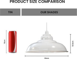 Retro Ceiling Pendant Lamp Shade Yellow Metal Easyfit Light Shade 32 Cm Width 13.5 Cm H Living Room Bed Room Kitchen Office - thumbnail 3