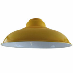 Retro Ceiling Pendant Lamp Shade Yellow Metal Easyfit Light Shade 32 Cm Width 13.5 Cm H Living Room Bed Room Kitchen Office - thumbnail 1