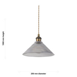 First Choice Lighting Barnes - Antique Brass Braided Pendant With Fluted Glass Shade - thumbnail 6