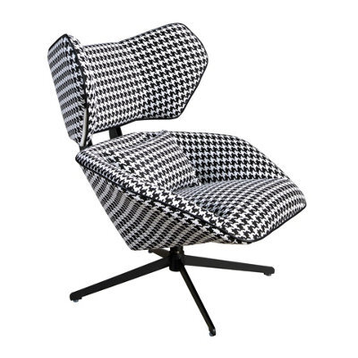 Angel Cerda Stylish Black And White Swivel Armchair For Modern Living Spaces - image 1