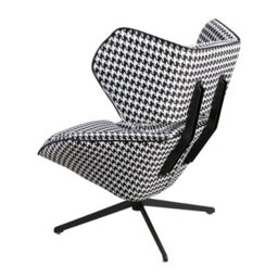 Angel Cerda Stylish Black And White Swivel Armchair For Modern Living Spaces - thumbnail 5