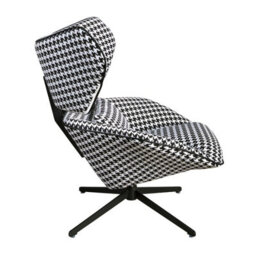 Angel Cerda Stylish Black And White Swivel Armchair For Modern Living Spaces - thumbnail 6
